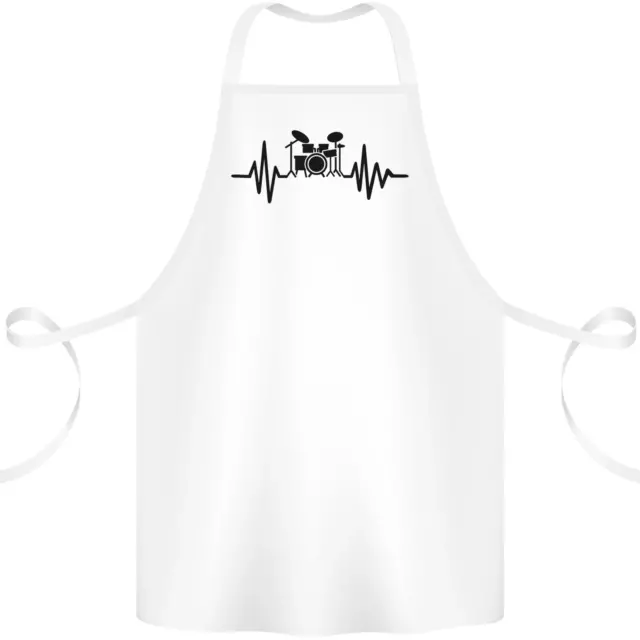 Drum Kit Pulse ECG Drummer Drumming Drum Cotton Apron 100% Organic