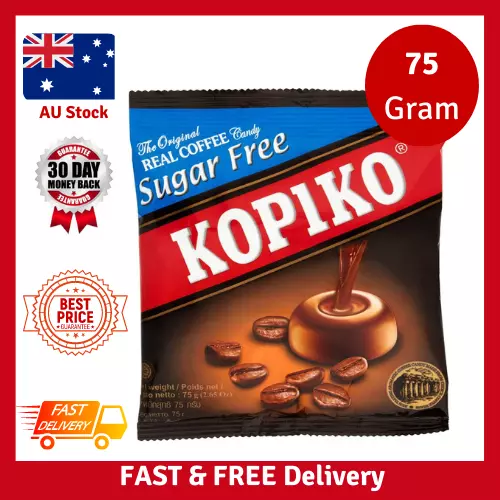 Kopiko Sugar Free Coffee Candy, 75 g | FAST FREE SHIPPING | NEW AU STOCK