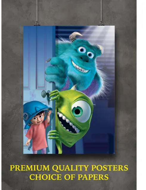Monsters Inc. Classic Movie Art Large Poster Print Gift A0 A1 A2 A3 A4 Maxi