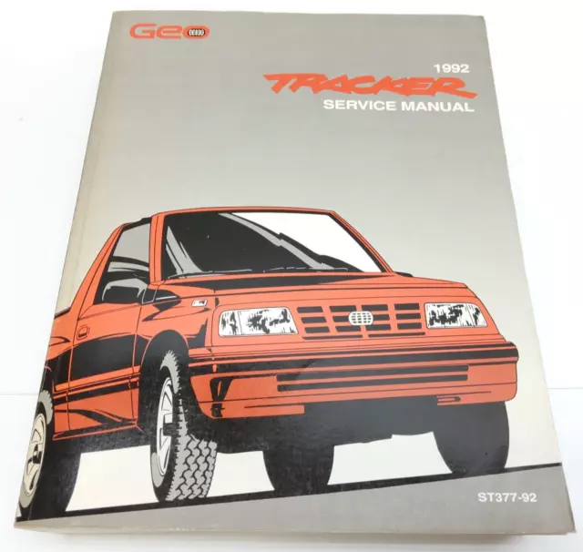 1992 Geo Tracker Factory Original Service Repair Manual Book
