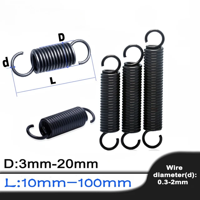 SPRINGS STEEL SMALL Spring Hook Extension Tension Spring Wire Dia 0.3mm ...