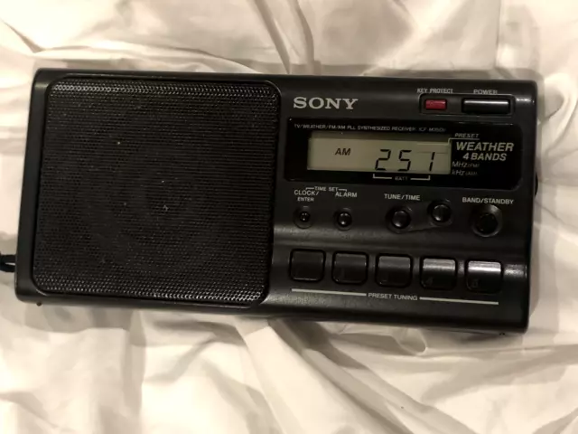 SONY TV/Weather/AM/FM Alarm Clock Radio ICF-M350V Tested Works Perfectly
