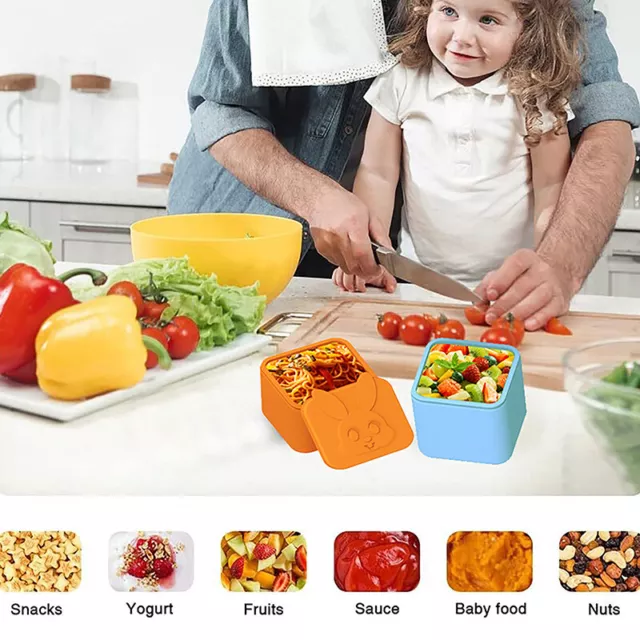 Cute Silicone Lids Salad Dressing Container Dipping Sauce Cups For Lunch Box Sp