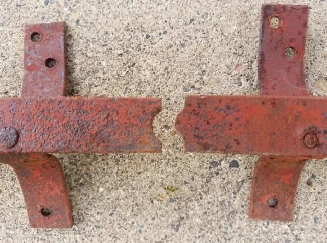 Vintage Barn Door Track for Sliding Door Rollers Hangers Two 4' Sections 8' 2