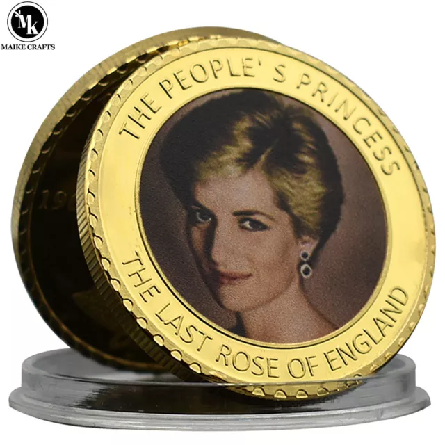 Moneta commemorativa principessa Diana Regno Unito ultima collezione monete placcate in oro metallo rosa