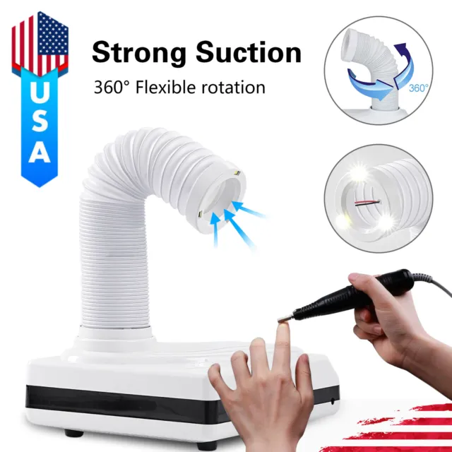 USA Dental Lab Desktop Dust Collector Machine Vacuum Cleaner 60W with LED Light