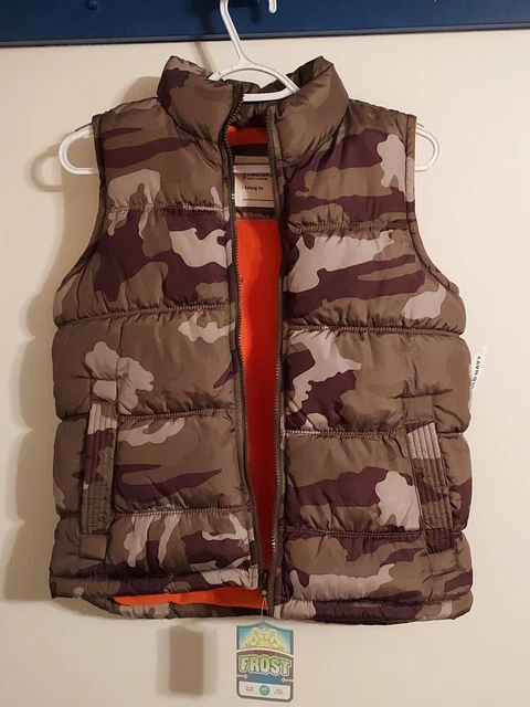 New Old Navy Frost Free Youth Medium Camo Puffer Vest
