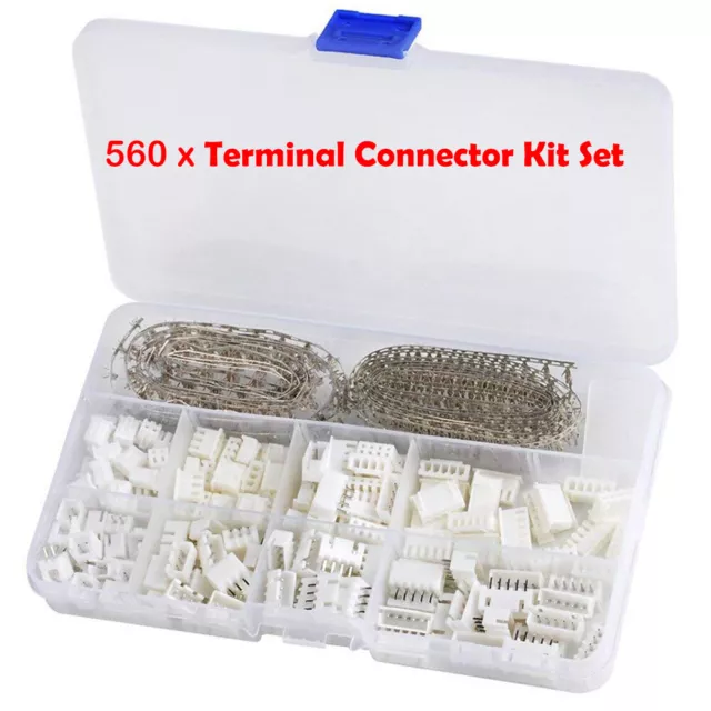 560x Micro Mini Stecker 2Pin 2.54mm 2 3 4 5-Pin CRIMP SET, JST XH Kompatibel SET