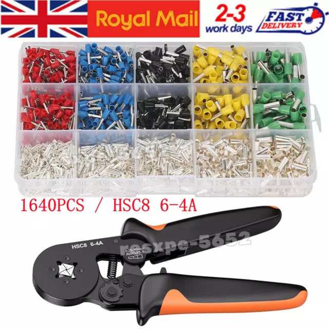 1640x Connector Cord Wire Crimp Cable Pin End Bootlace Ferrule Terminals Kit Set