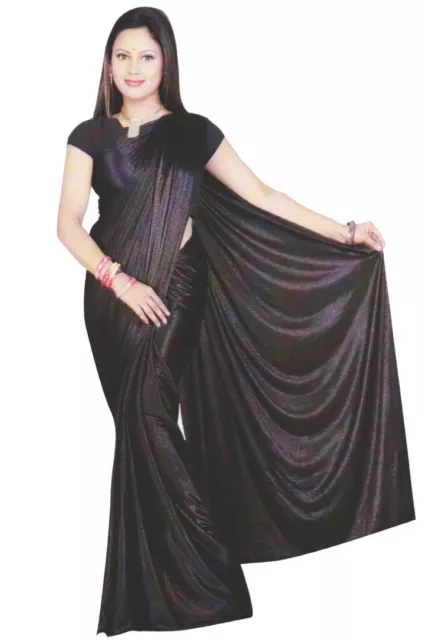 Schwarz Bollywood Sari Viscose Trendofindia