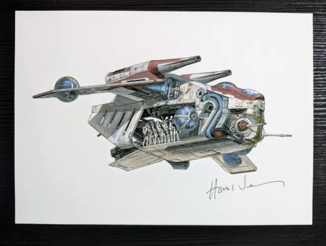Star Wars - Hans Jenssen Art Print - Clone Republic Gunship - Celebration Europe
