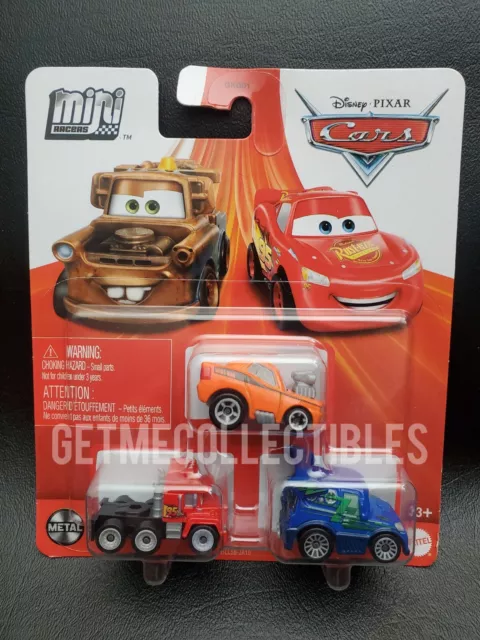 Disney Pixar Cars Mini Racers Mack Snot Rod Dj 3 Pack Free Ship $15+