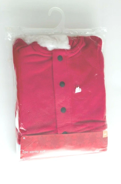 NEW Baby SANTA SUIT Christmas Outfit 2 Piece Red White Fur 6-9 Month Target NIP