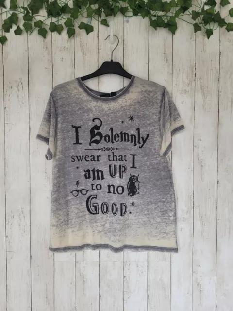 Atmosphere Harry Potter Womens T-shirt, Grey, Size 12 UK, Short Sleeved