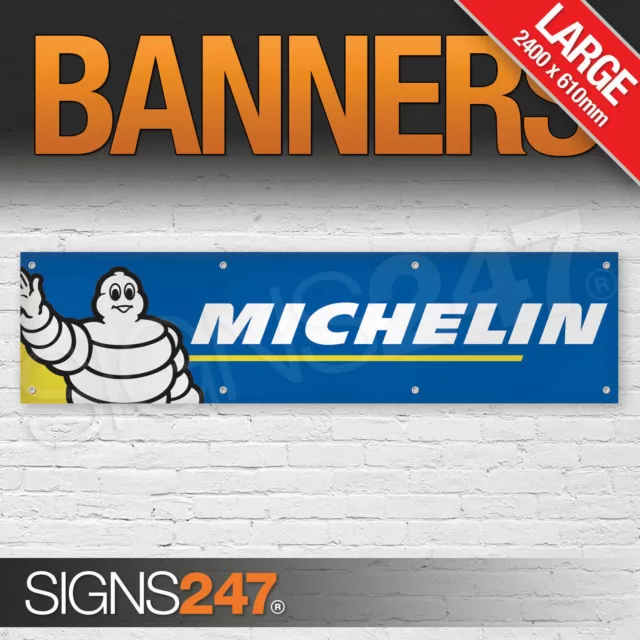 MICHELIN TYRES Garage Workshop Banner LARGE PVC Sign Display Motorsport