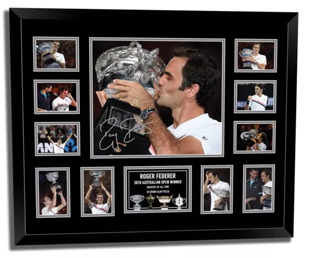 Roger Federer 2018 Australian Open Signed Limited Edition Framed Memorabilia