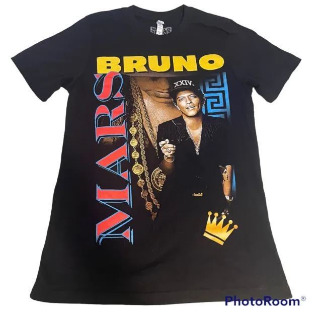 Bruno Mars 24k Magic World Tour Concert Date T-Shirt Tee Black Adult Medium