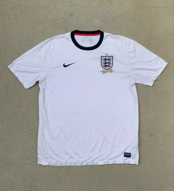 England 2013 150th year anniversary white nike jersey shirt – XL Extra Large