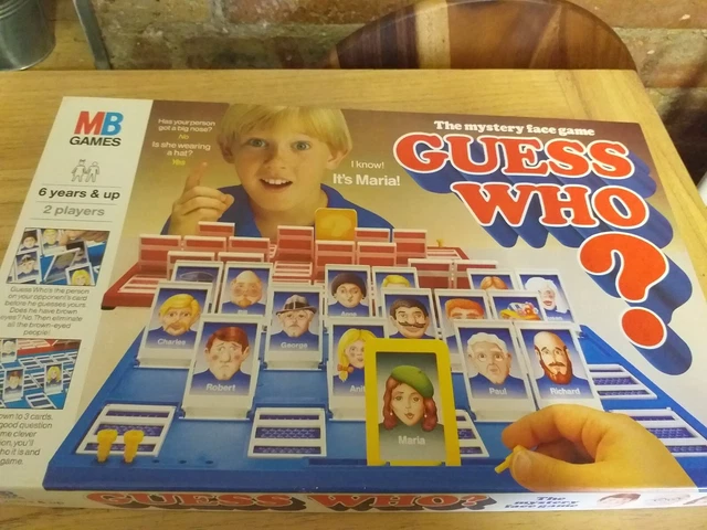VINTAGE GUESS WHO game complete and boxed mb games $18.23 - PicClick