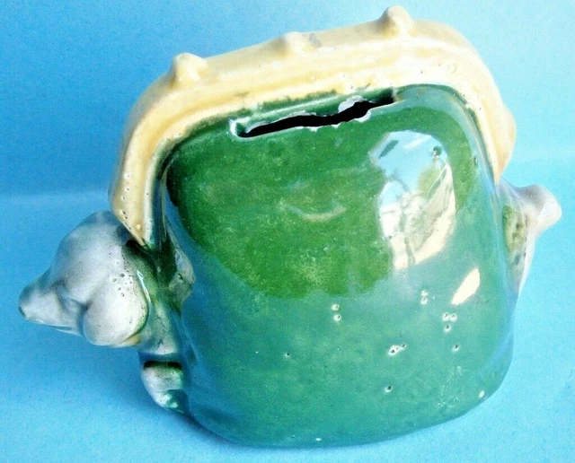 Pig in Purse Figural Still Bank / Money Box made in Germany