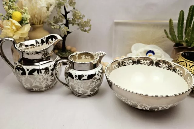 Vintage Wedgwood 3 Piece Set - Creamer, Jug & Bowl