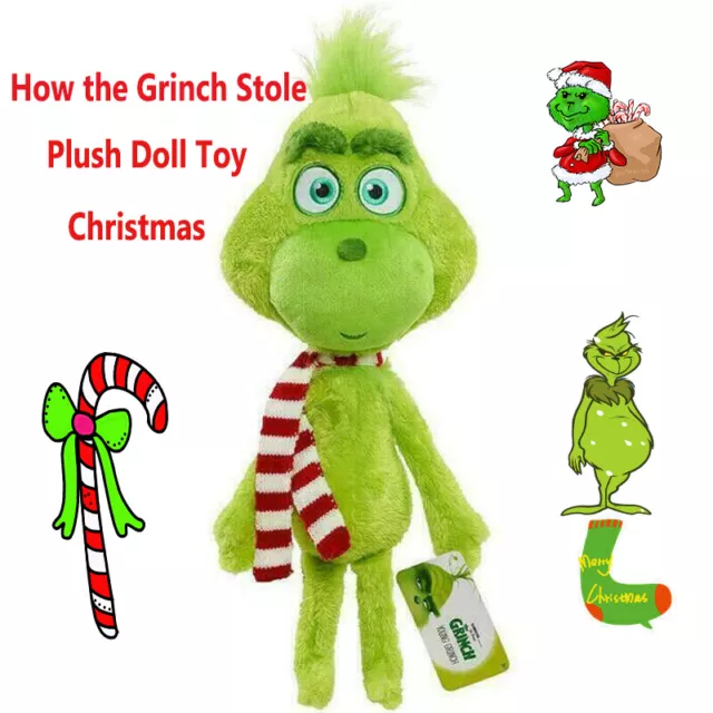 12 SCARF GRINCH Plush Toy Dr Seuss How the Grinch Stole Christmas Stuffed Doll. 5.90 PicClick UK