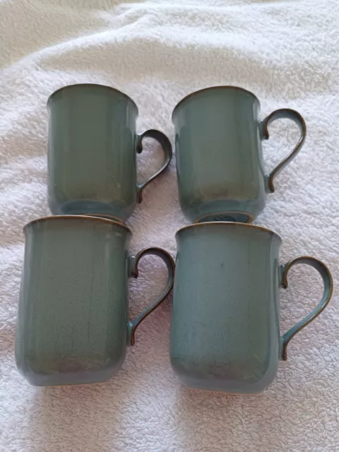 4 X Denby Green Mugs