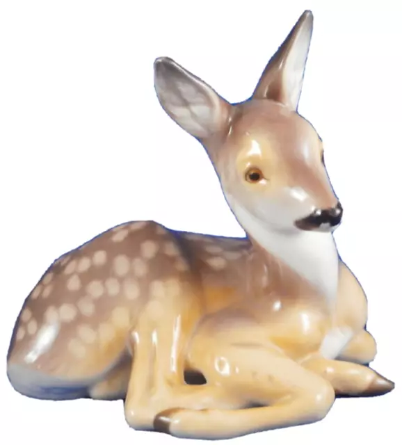 Cute Nymphenburg Porcelain Deer Fawn Figure Figurine Porzellan Figur Rehkitz