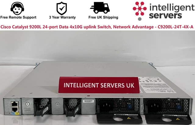 CISCO CATALYST C9200L-24T-4X-A 24port Data 4x10G uplink Switch Network ...