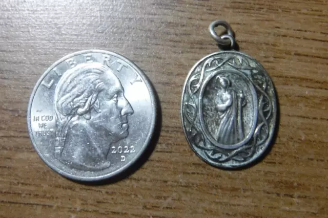 Medalla de plata esterlina vintage St Jude Thaddeus