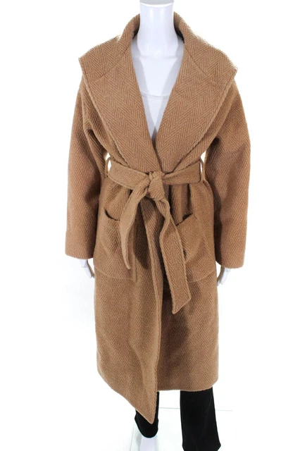Missoni Womens NWT Hooded Pastry Shell Long Overcoat Light Brown Size 40 Missoni Womens NWT Hooded Pastry Shell Long Overcoat Light Brown Size 40