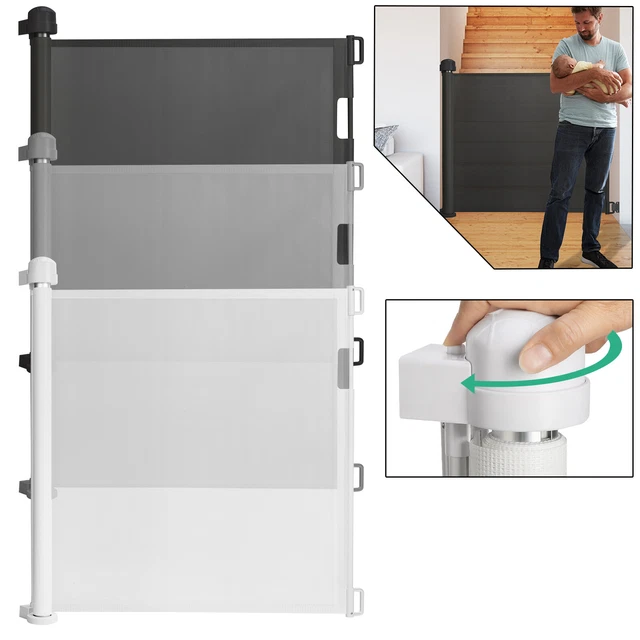 Absperrgitter Treppengitter Ausziehbar Treppenschutzgitter Türschutzgitter Roll