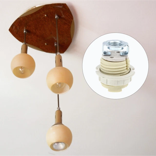 4 Pcs Replacement Light Bases Adapter Plastic Lamp Socket Replacement