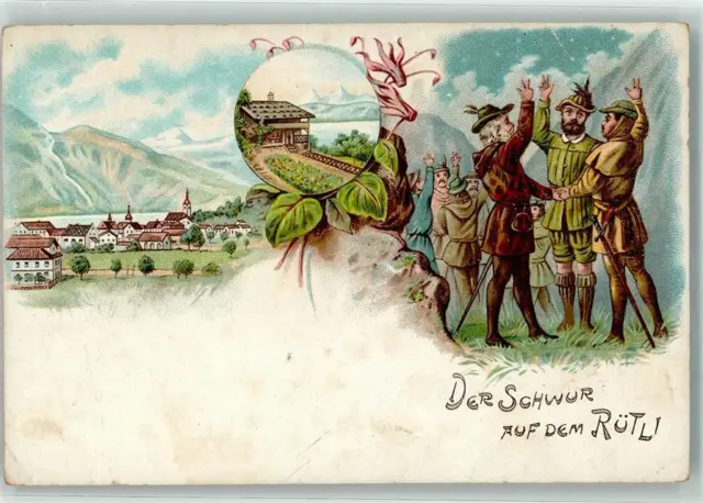 13282835 - Ruetli Schwur auf dem Ruetli Patriotik Schweiz