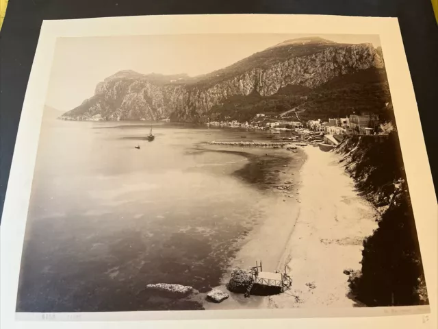 Capri, Splendida Grande Foto Di Giorgio Sommer Su Cartone Perfetta, mm.20x25