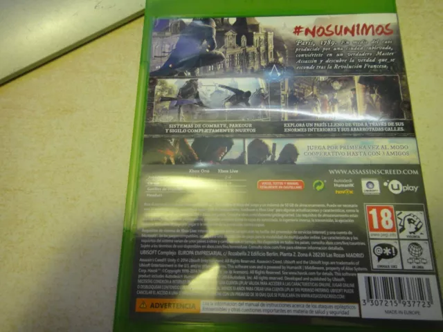 Xbox One Assassins Creed Unity Pal España 12€ 2