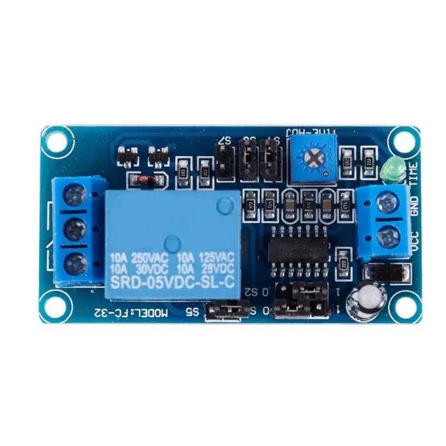 2X(Single Channel Time Delay Relay Module Control Board DC5V -32 D9F9)