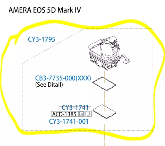 NEW Canon EOS 5D mark IV 4 Pentaprism Ass'y Parts CY3-1795