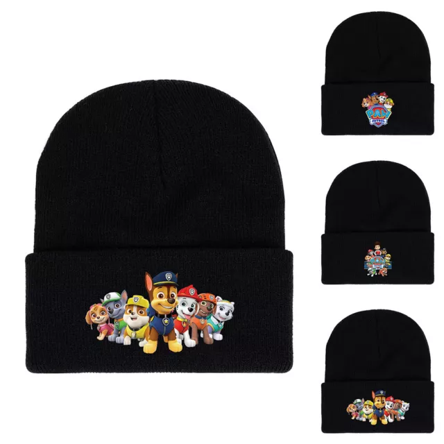 Kids Paw Patrol Dog Beanie Hat Warm Knitted Cap Xmas Winter Skull Hats Outdoor