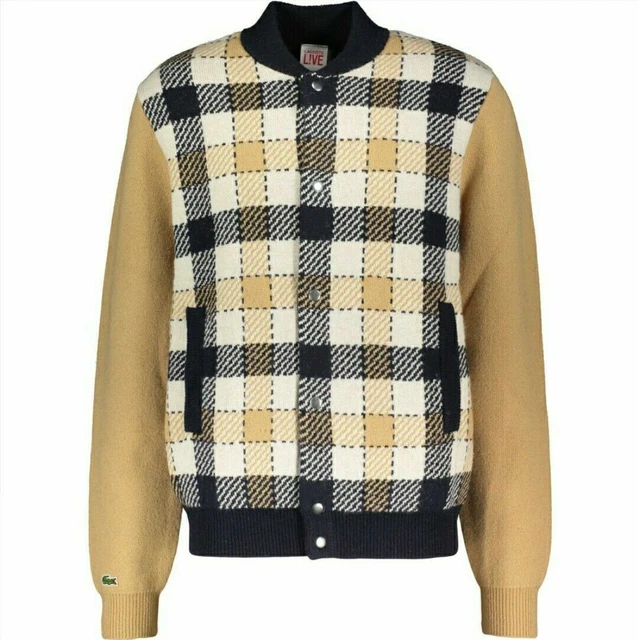 NEW LACOSTE LIVE Check Wool Bomber Jacket Size XL 69.99 PicClick UK