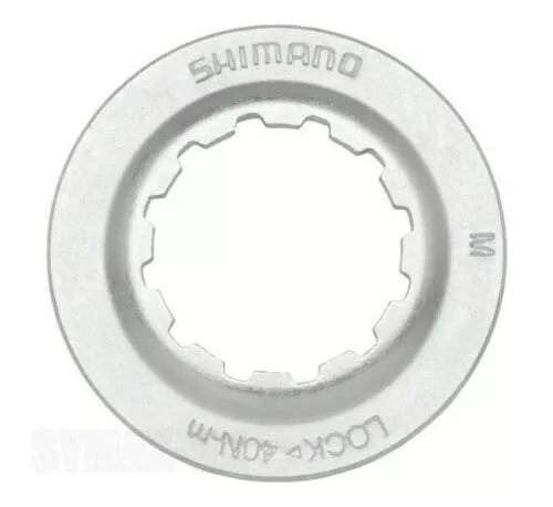 SHIMANO Lockring für Centerlock Bremsscheibe silber Verschlussring Rotor NEU