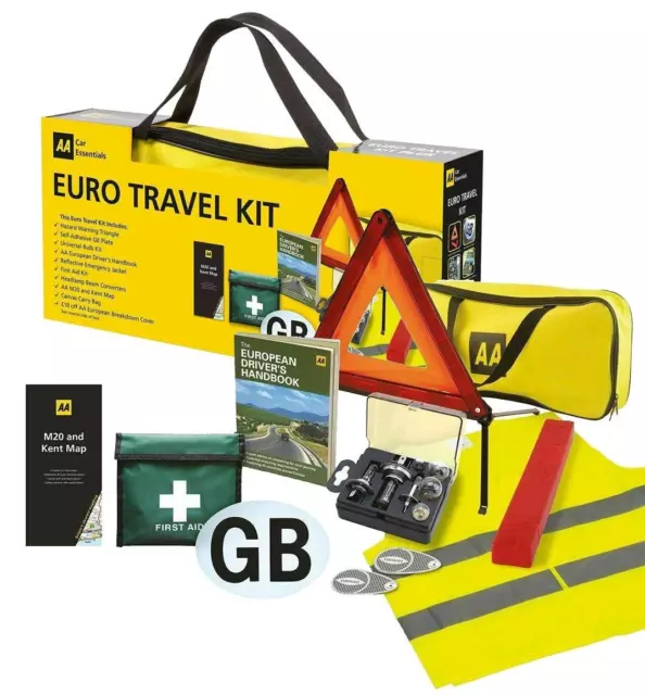 AA Euro Travel Kit Pack European Driving Legal Requirements France Spain Germany