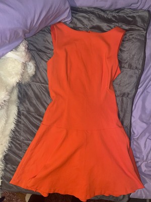 Zara womens orange Knee dress size Medium