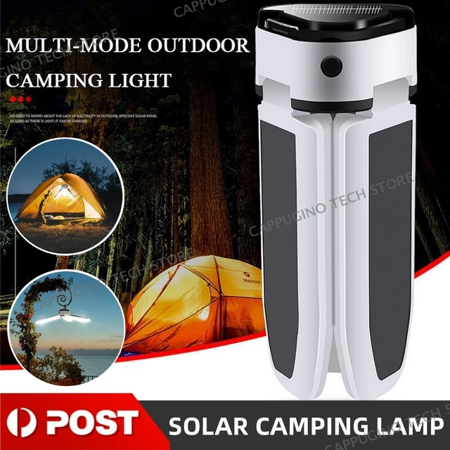 Solar Camping Light LED Lantern Tent Lamp USB Rechargeable Outdoor Hiking Lights