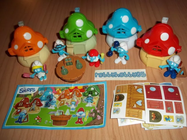 Serie Completa I Puffi (Maxi) Sdb38 - Sdb44 + 5 Bpz Kinder Germania 2017 Smurfs