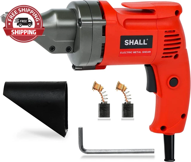 SHALL Electric Metal Cutting Shear, 4.0-Amp Corded Sheet Metal Cutter, Variable