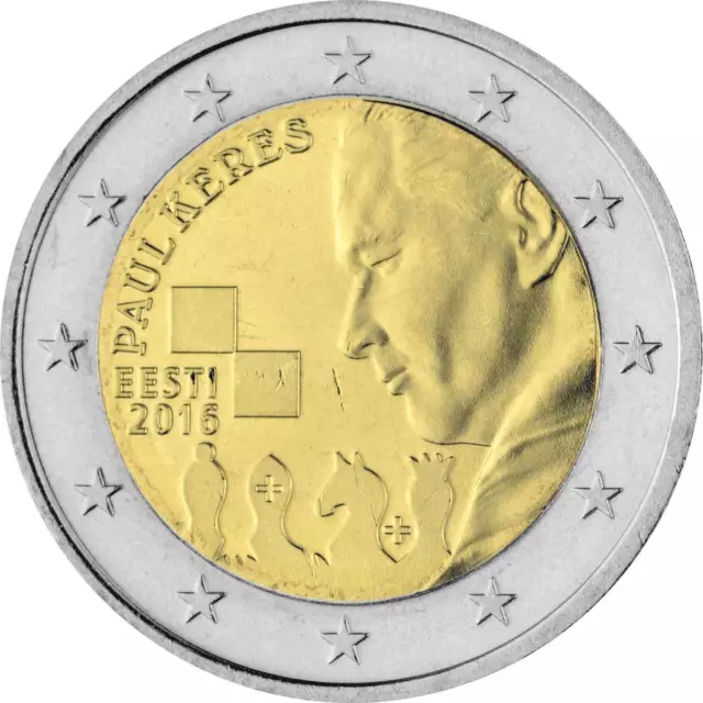 2 Euro Gedenkmünze Estland 2016 bfr. - Paul Keres