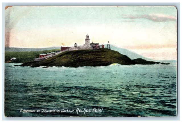 c1910 Entrance to Queenstown Harbour Roches Point Cork Ireland Postcard