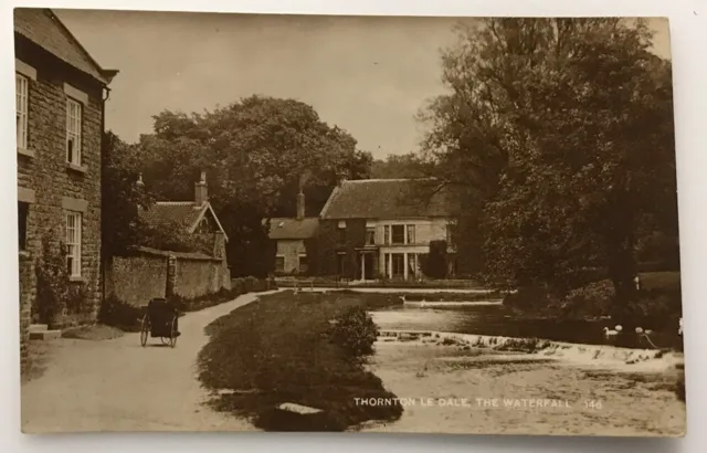 Thornton le Dale. Waterfall. Queen Series Real Photograph. Dated 1919