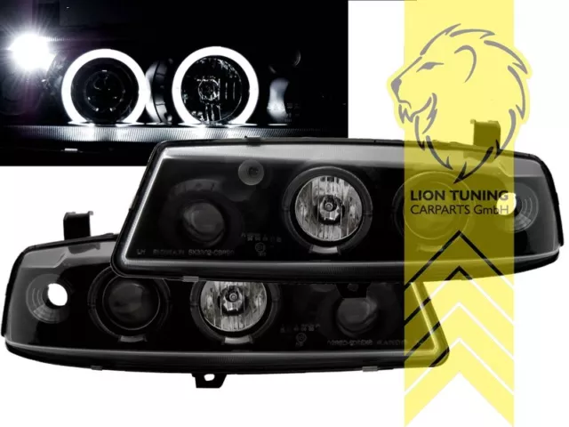 LED Angel Eyes Scheinwerfer für Opel Calibra schwarz